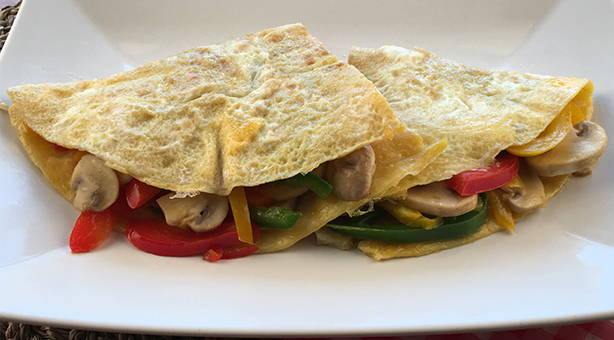 Omelet with Pepper and Mushroom