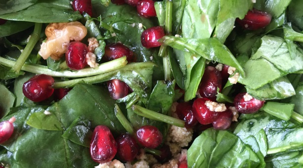 Spinach Salad with Pomegranate