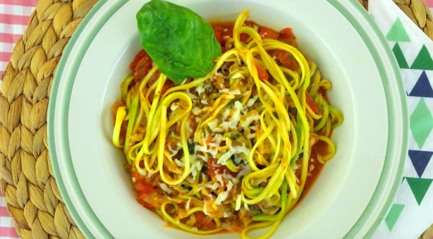 Domatesli Kabak Spagetti