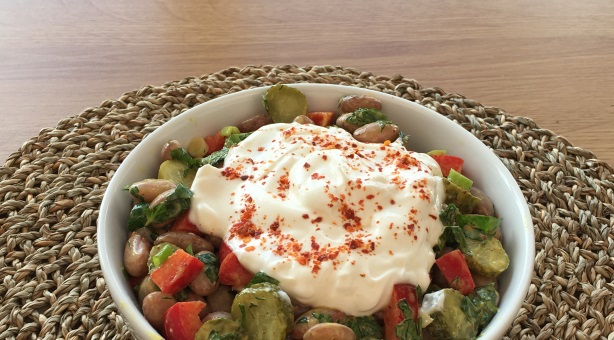 Cranberry Bean Salad with Yoghurt